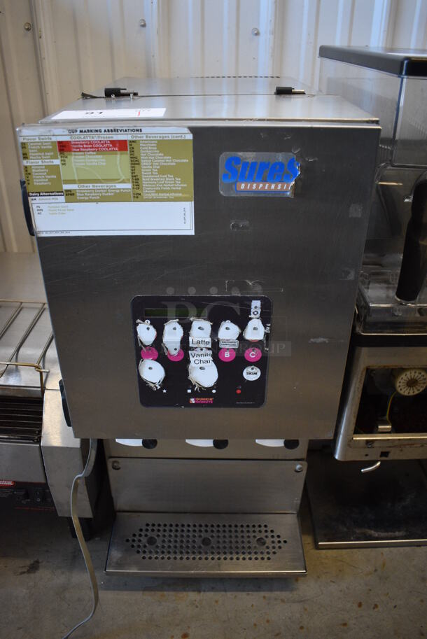 SureShot Stainless Steel Commercial Countertop Dairy Dispenser. 115 Volts, 1 Phase. 12.5x22x24. Tested and Working!