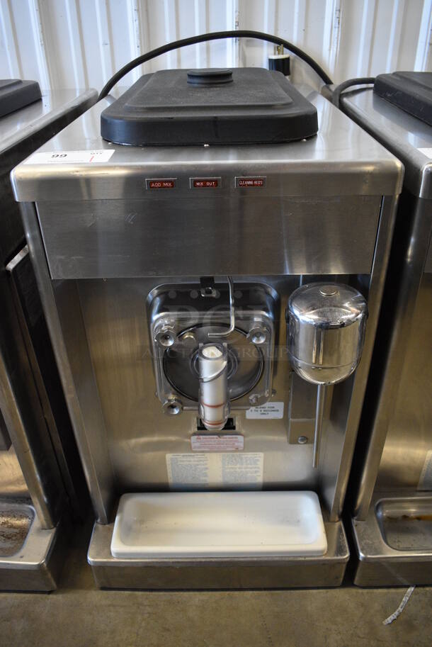 2013 Taylor Model 340D-27 Stainless Steel Commercial Countertop Single Flavor Frozen Beverage Machine w/ Drink Mixer Attachment. 208-230 Volts, 1 Phase. 18.5x31x32