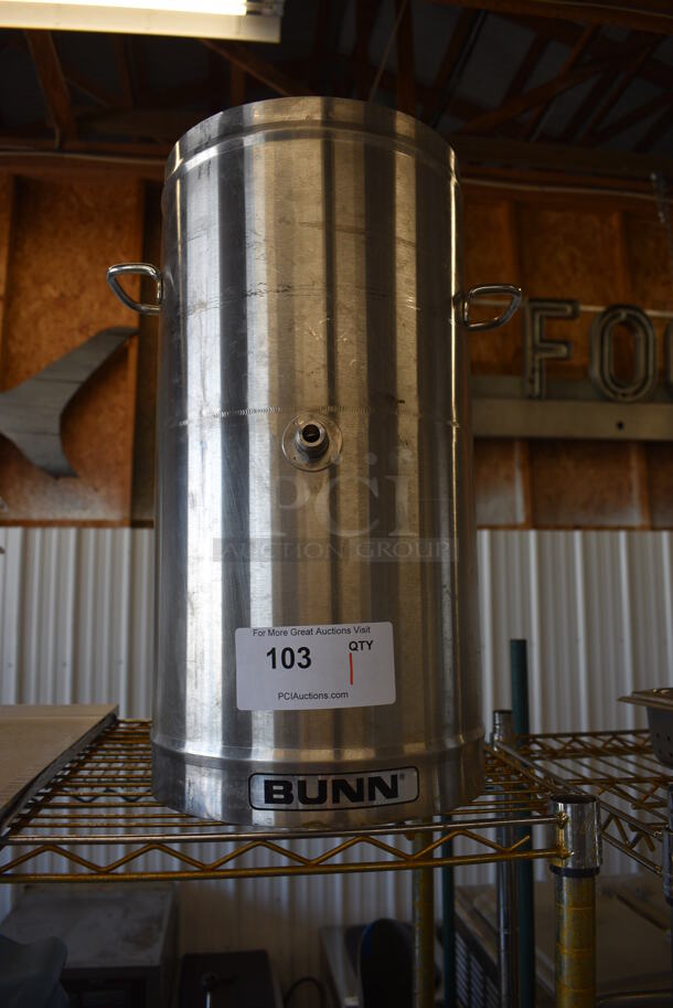 Bunn Model TDS-3 Stainless Steel Beverage Holder Dispenser. No Lid. 13x11x19