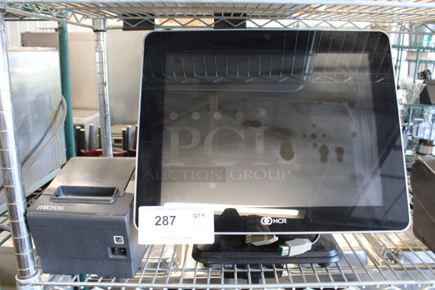 NCR Model RealPOS XR5 15" POS Monitor w/ Epson Model M244A Receipt Printer. 