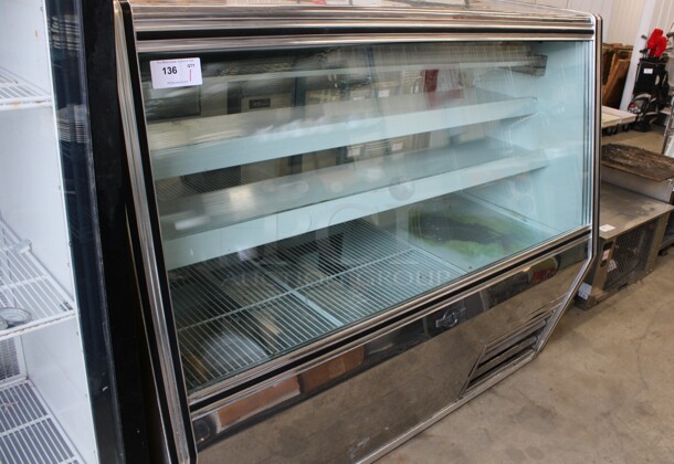 Universal Coolers Stainless Steel Commercial Floor Style Deli Display Case Merchandiser. 71x33x57.5. Tested and Working!