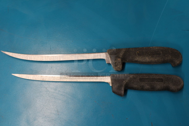 2 Sharpened Stainless Steel Boning Knives. Includes 12.5". 2 Times Your Bid!
