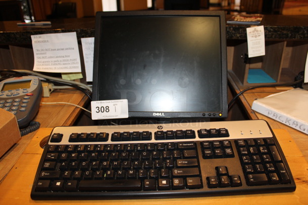 Dell 17" Monitor with HP Keyboard. 17x11