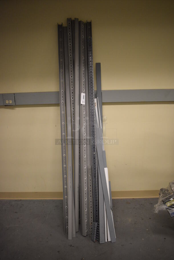 ALL ONE MONEY! Lot of Various Gray Metal Poles! Includes 79". (south basement 017)