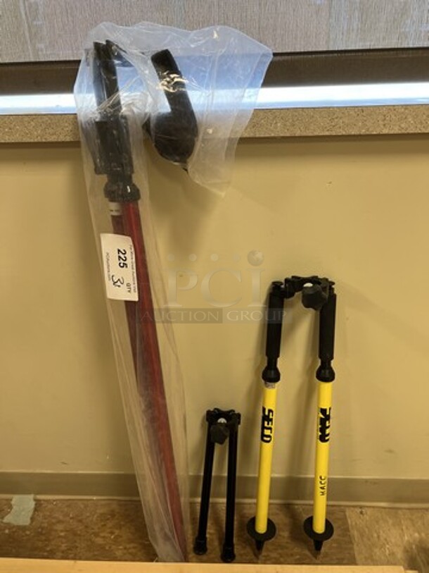 3 Various Tripods. Includes 41". 3 Times Your Bid! (room 122)