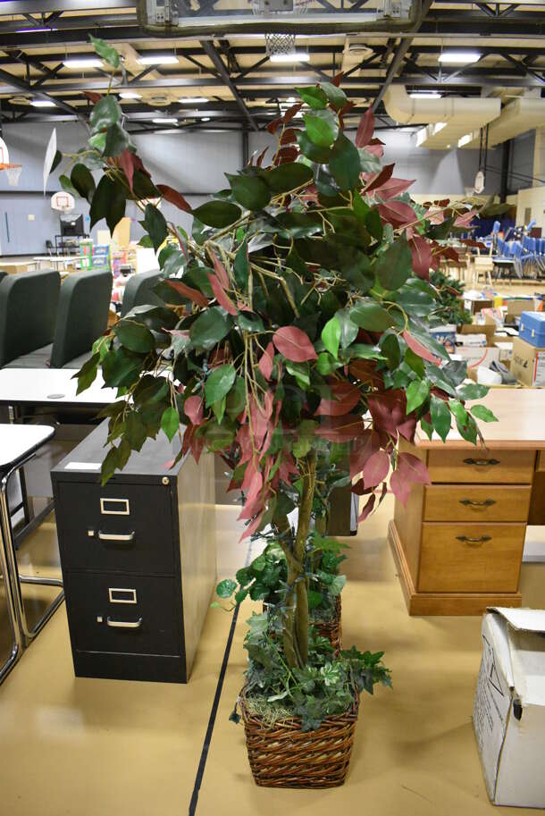 2 Fake Trees. Includes 68". 2 Times Your Bid! (Chipperfield Elementary Gym)
