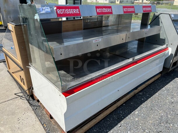 Hardt Zone Stainless Steel Commercial Warming 2 Tier Display Merchandiser. 120/208 Volts, 1 Phase. 96x40x60