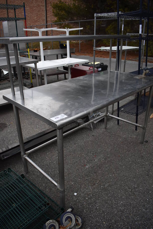 Stainless Steel Commercial Table w/ Over Shelf. 60x30x54