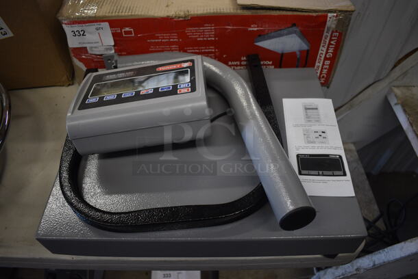 LIKE NEW! Tor Rey EQB Metal Commercial 200 Pound Capacity Digital Countertop Scale with Tower Display. Missing AC Adapter. Tested and Working!