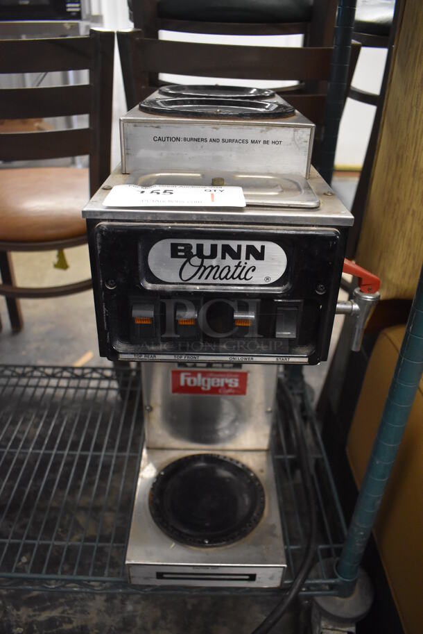 Bunn STF-20 Stainless Steel Commercial Countertop 3 Burner Coffee Machine w/ Hot Water Dispenser. 120 Volts, 1 Phase. 10x18x21.5