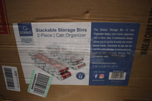 6 BRAND NEW SCRATCH AND DENT! Boxes of Sorbus Stackable Storage Bins. 6 Times Your Bid!