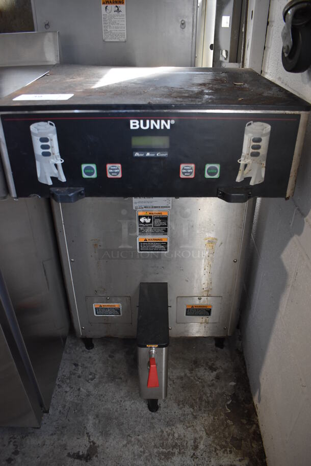 2011 Bunn DUAL TF DBC Stainless Steel Commercial Countertop Dual Coffee Machine w/ Hot Water Dispenser. 120/240 Volts, 1 Phase. 22x24x36