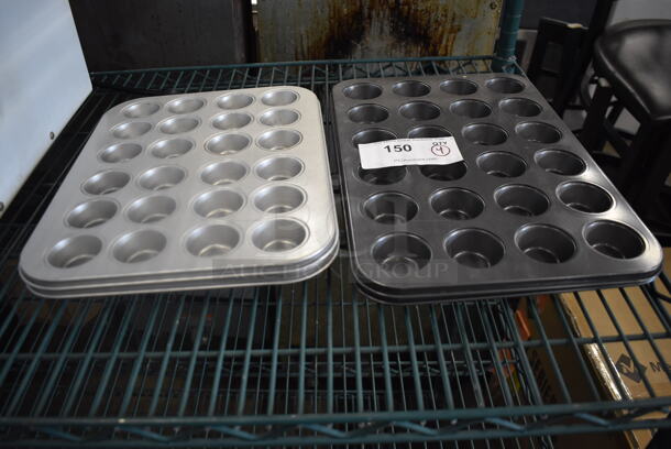 4 Stainless Steel Muffin Baking Pans. 4 Times Your Bid! 