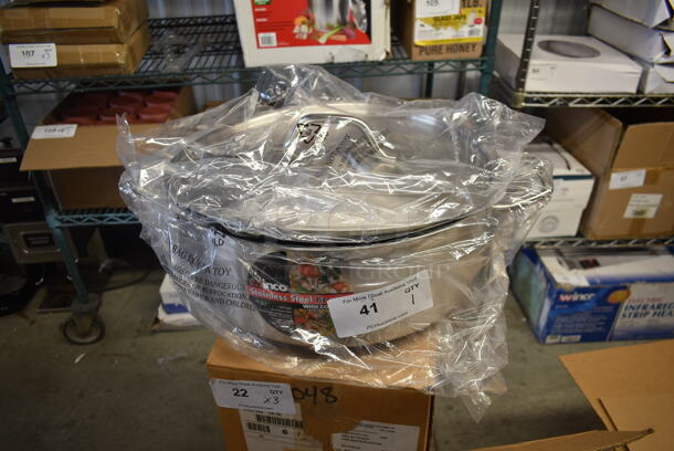 BRAND NEW! Winco Stainless Steel Stock Pot w/ Lid.