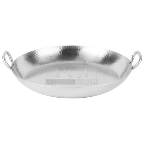 BRAND NEW SCRATCH AND DENT! American Metalcraft 124GP21 GP21 21 3/4" Hammered Stainless Steel Paella Pan