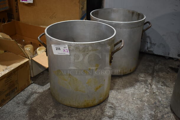 2 Metal Stock Pots. 2 Times Your Bid!