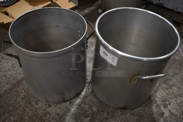 2 Metal Stock Pots. 2 Times Your Bid!