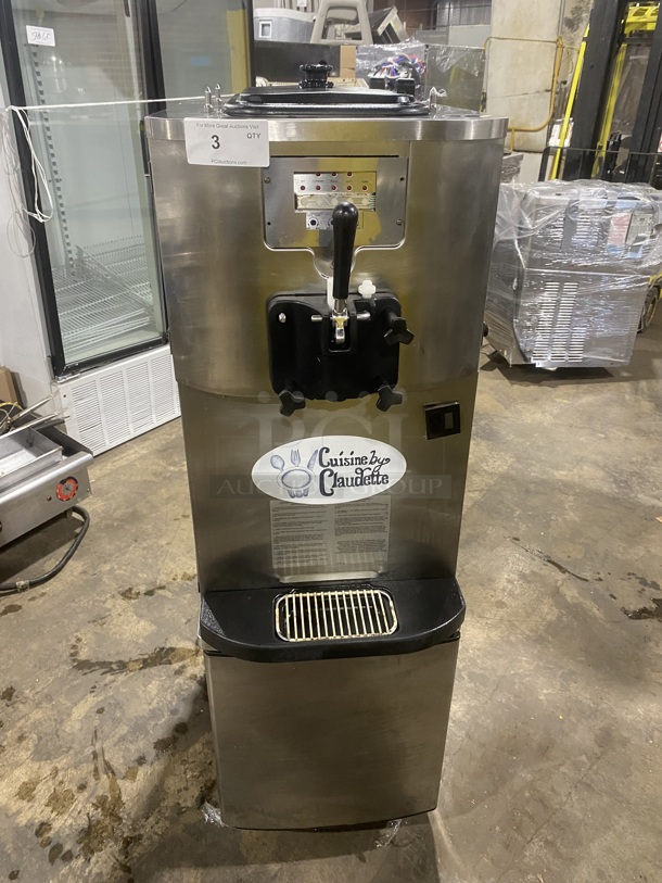 TAYLOR CROWN Taylor C706-27 Stainless Steel Commercial Countertop Air Cooled Single Flavor Soft Serve Ice Cream Machine! On Casters! Model C706-27 Serial M1025895 208-230 Volts, 1 Phase.