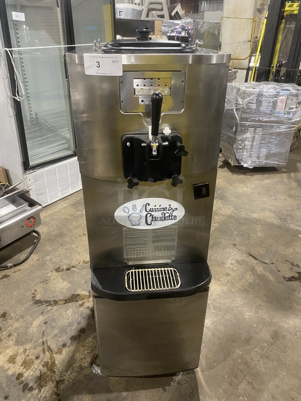 TAYLOR CROWN Taylor C706-27 Stainless Steel Commercial Countertop Air Cooled Single Flavor Soft Serve Ice Cream Machine! On Casters! Model C706-27 Serial M1025895 208-230 Volts, 1 Phase. - Item #1125743
