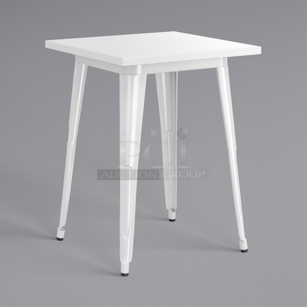 BRAND NEW SCRATCH AND DENT! Lancaster Table & Seating 164DA2424 WHT Alloy Series 24" x 24" White Standard Height Outdoor Table