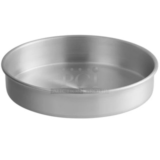 Box of 6 BRAND NEW SCRATCH AND DENT! 407CPAN102A Choice 10" x 2" Round Straight-Sided Aluminum Cake Pan