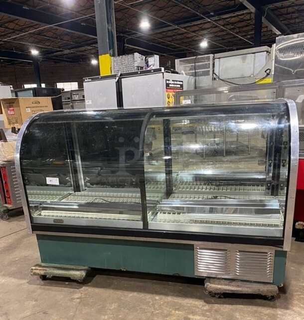 Marc Commercial Combination Dry/Refrigerated Bakery Display Case Merchandiser! With Curved Front Glass! With Sliding Rear Access Doors! Model: SPL77 120V - Item #1115920
