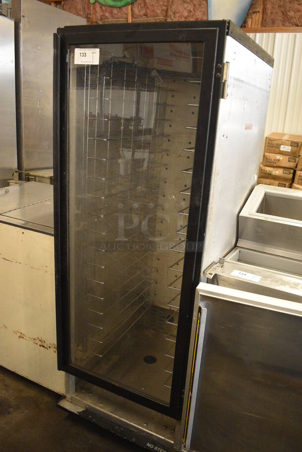 Metal Commercial Holding Cabinet on Commercial Casters. 25x33x69