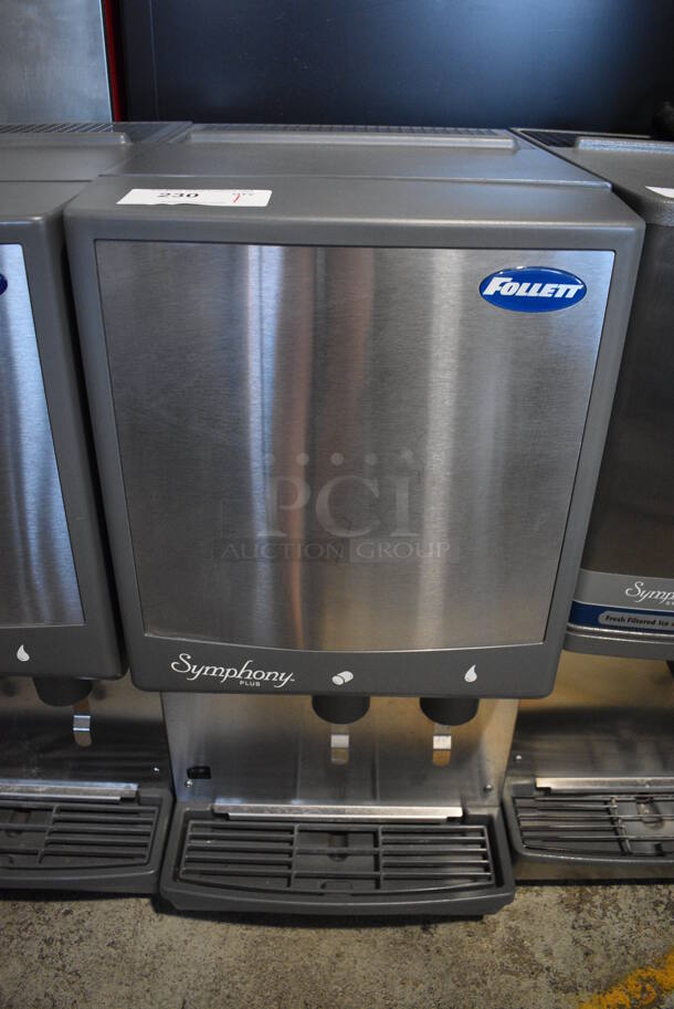 2019 Follett Model 12CI425A Symphony Plus Stainless Steel Commercial Countertop Ice Machine w/ Ice and Water Dispenser. 115 Volts, 1 Phase. 16x23.5x34