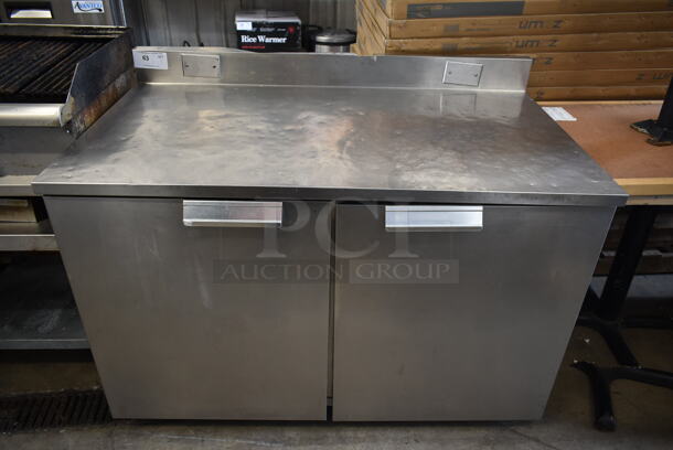 Delfield ST4148 Stainless Steel Commercial 2 Door Work Top Cooler. 115 Volts, 1 Phase. Tested and Working!