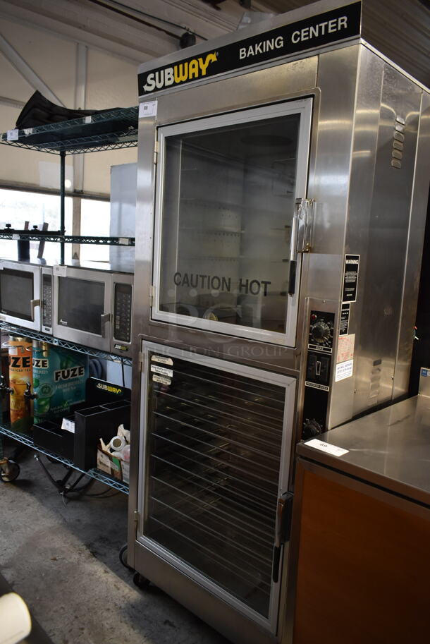Nu Vu OP-2FM Stainless Steel Commercial Electric Powered Oven Proofer on Commercial Casters. 120/208 Volts, 3 Phase. 