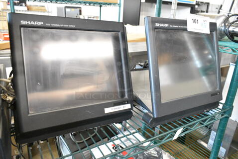 2 Sharp UP-3500 POS Monitor. 2 Times Your Bid! 