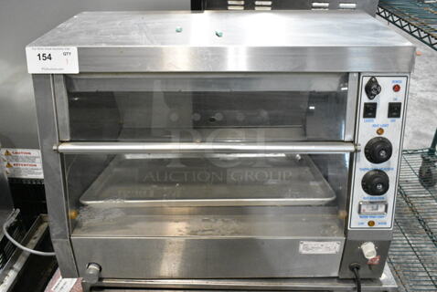 Stainless Steel Commercial Countertop Heated Display Case Merchandiser. 220 Volts, 1 Phase. Tested and Working!