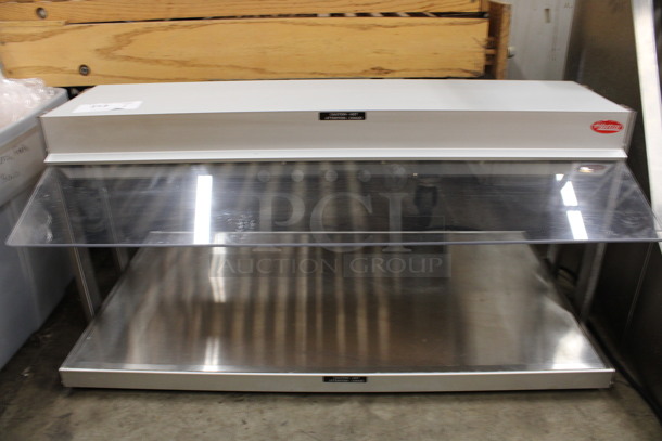 Hatco Metal Commercial Countertop Warming Merchandiser w/ Sneeze Guard. 115 Volts, 1 Phase. 37x20x13.5. Tested and Working!