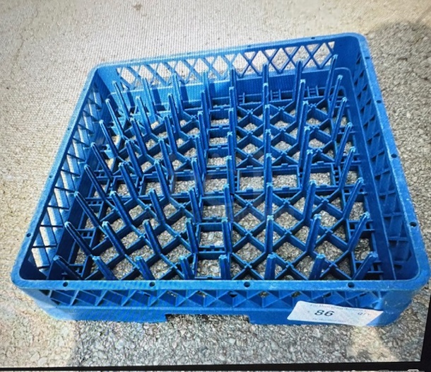 One Blue Dishwasher Rack.