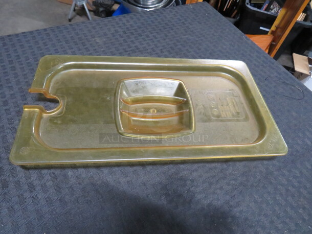 1/3 Size Amber Food Storage Container Lid. 2XBID