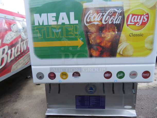 One Cornelius 8 Flavor Soda/Ice Machine With Keys. Model# ED250-BCZ. 115 Volt. 