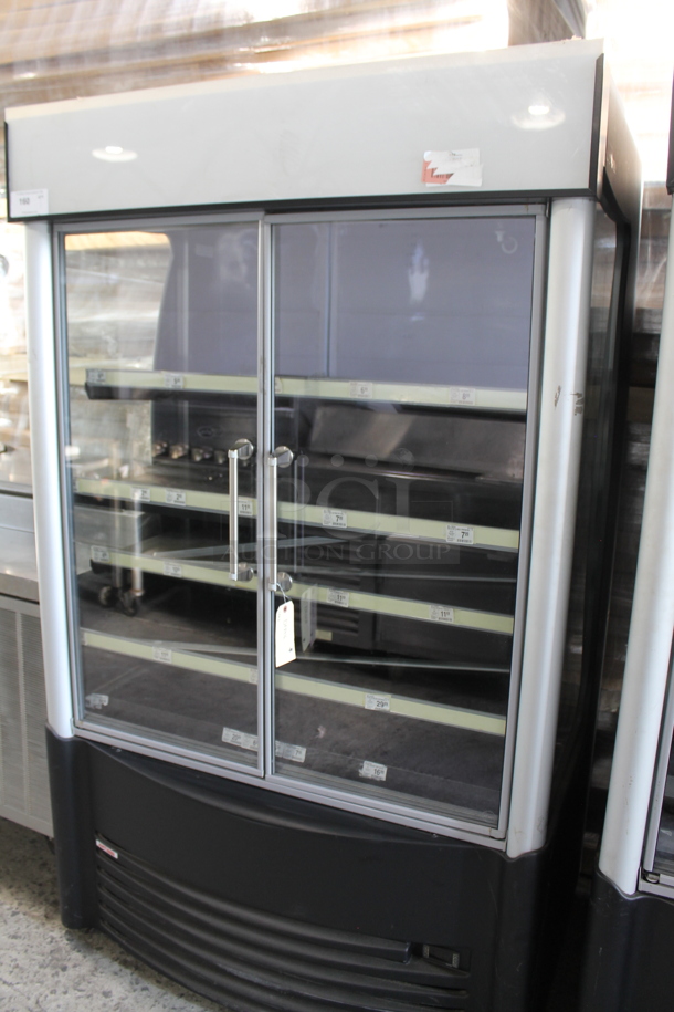 AHT Metal Commercial Refrigerated Display Case Merchandiser w/ Metal Shelves. Tested and Working!
