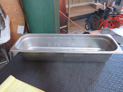 One Half Size Long 4 Inch Deep Hotel Pan.