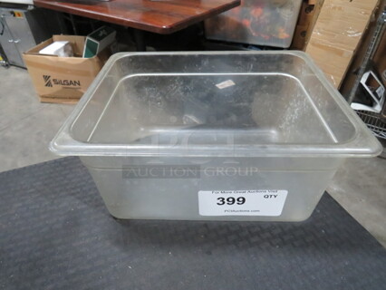 One 1/2 Size 6 Inch Deep Food Storage Container.