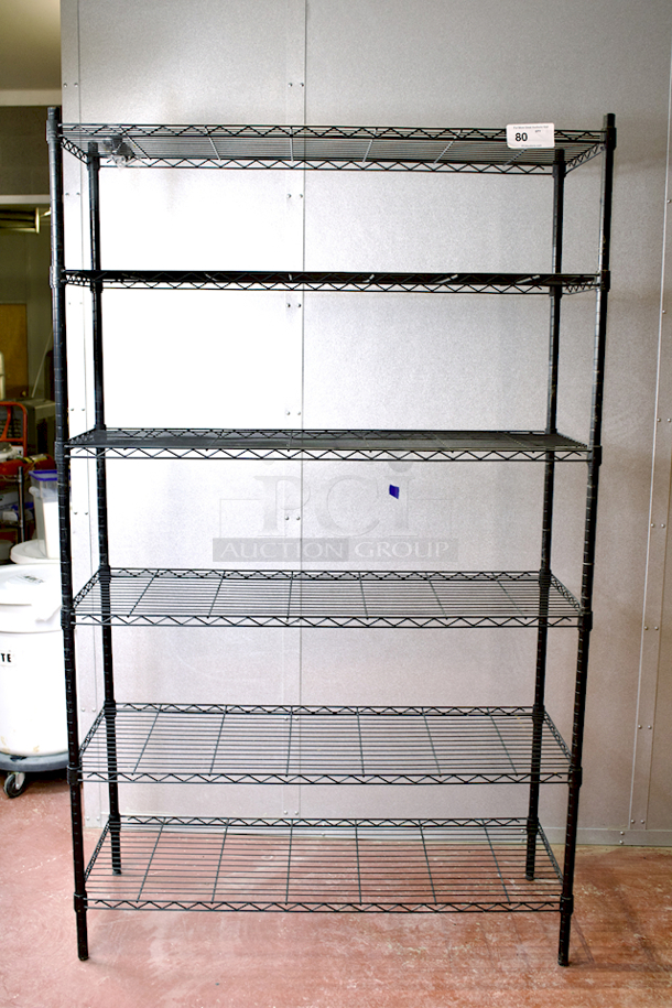 LIKE NEW! 6 Shelf Wire Storage Rack 48x18x78