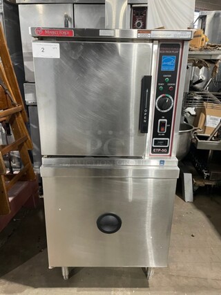 Market Forge Commercial Natural Gas Powered Single Door Cabinet Steamer! All Stainless Steel! On Legs! Model: ETP-5G SN: 228245!