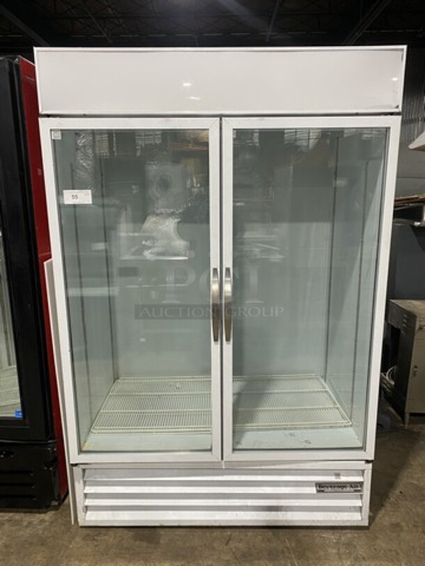 Beverage Air 2 Door Glass Reach In Freezer Merchandiser! Model MT49W55 Serial 6155809! 115V 1 Phase! 
