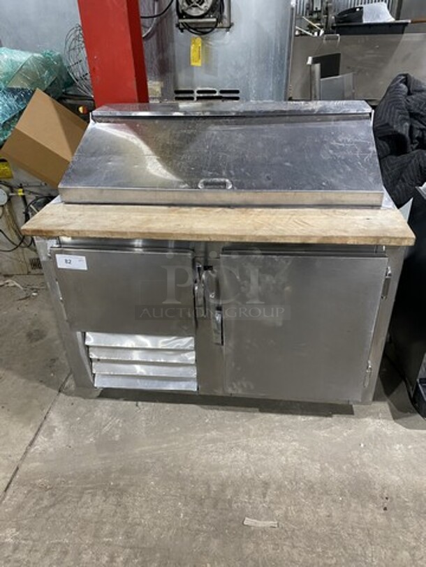 All Stainless Steel 48 Inch Mega Top Refrigerated Sandwich Prep Table! 115V 1 Phase! 