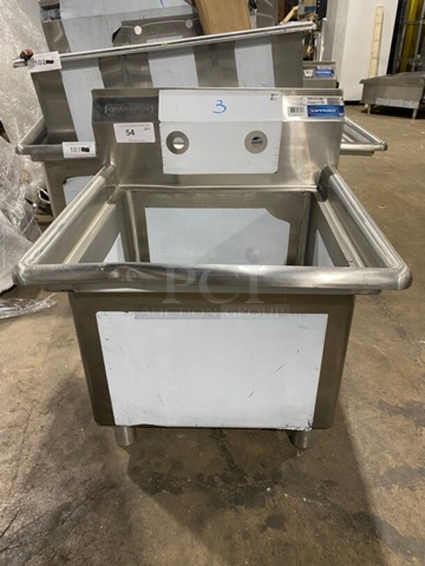 NEW! SCRATCH-N-DENT! Sapphire Single Compartment Prep Sink! All Stainless Steel! With Legs! Model: SMS2020