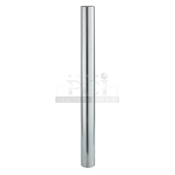 BRAND NEW SCRATCH AND DENT! Regency 600LEGALV451 17 3/4" Galvanized Steel Leg for Equipment Stands and Mixer Tables - 5" Casters Required