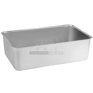 4 BRAND NEW SCRATCH AND DENT! Choice 176SSPILLFL Full Size 6" Deep Stainless Steel Steam Table Spillage Pan. 4 Times Your Bid! 