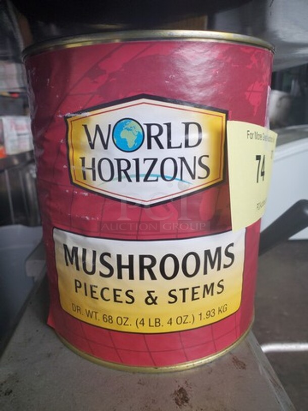 ALL ONE MONEY Lot of 3 Cans(mushrooms pieces & stems 4 LB. 4 OZ. 