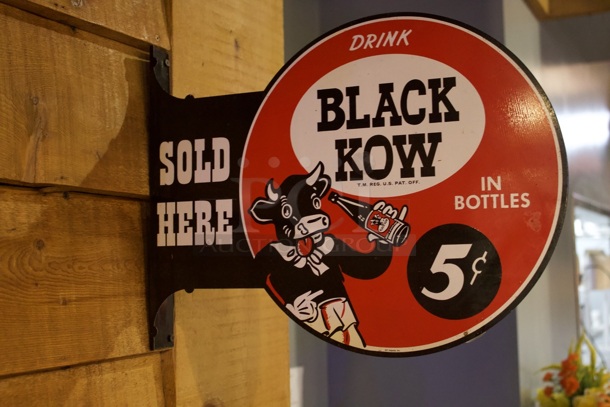 Double Sided Black Kow Sign