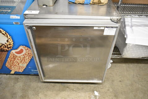 Silver King SKF27 Stainless Steel Commercial Single Door Undercounter Freezer on Commercial Casters. 115 Volts, 1 Phase. 