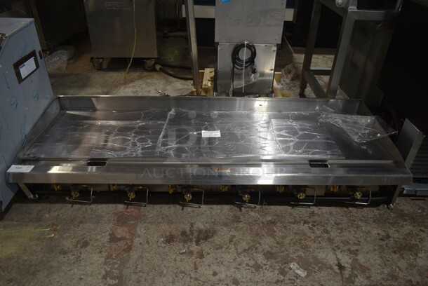 BRAND NEW SCRATCH AND DENT! Cooking Performance Group CPG 351GTCPG72NL Stainless Steel Commercial Countertop Gas Powered Flat Top Griddle. 180,000 BTU.